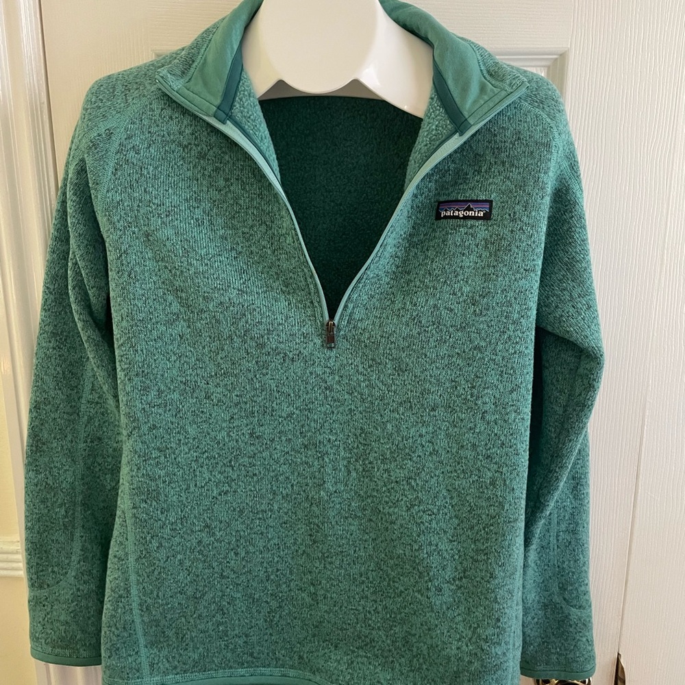 Patagonia Quarter-Zip Fleece Pullover - Seafoam Green - Picture 6 of 7